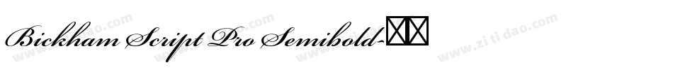 Bickham Script Pro Semibold字体转换